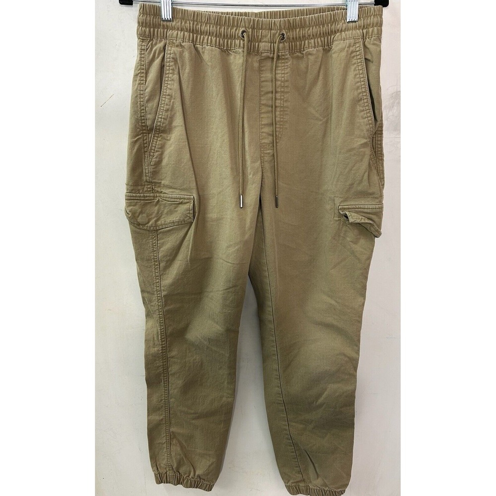 Old Navy Womens M Utility Pull On Pants Tan High Rise Tapered‎ Ripstop Gorpcore